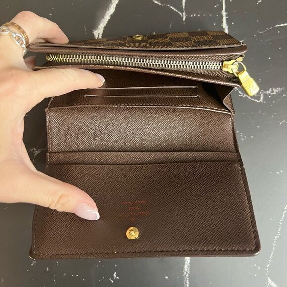 LOUIS VUITTON Bifold Wallet Portefeuille Tresor Damier Ebene - Picture 9 of 12